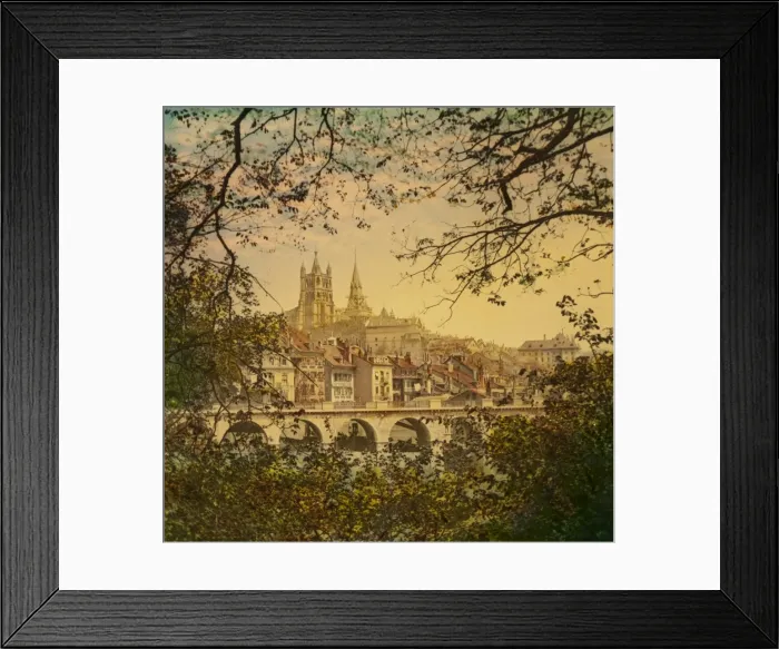 Framed Print : Lausanne Castle and Cathedral, Switzerland Framed Print : Lausanne Castle and Cathedral, Switzerland