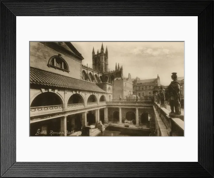 Framed Print : Bath, Somerset - The Roman Baths and Abbey Framed Print : Bath, Somerset - The Roman Baths and Abbey