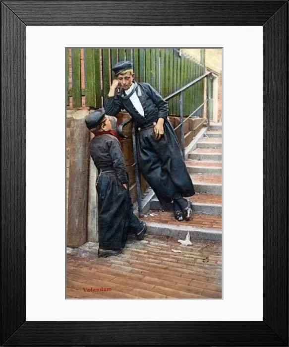 Framed Print : The Netherlands - Two boys from Volendam Framed Print : The Netherlands - Two boys from Volendam