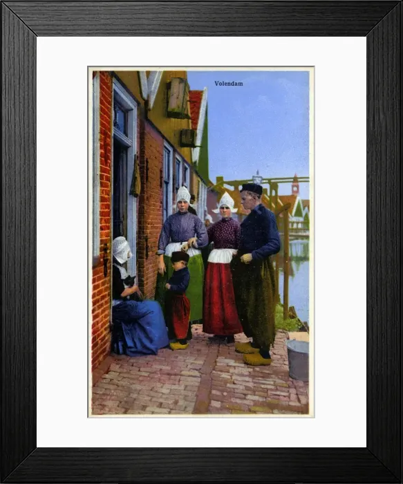 Framed Print : Local Folk at Volendam, The Netherlands Framed Print : Local Folk at Volendam, The Netherlands