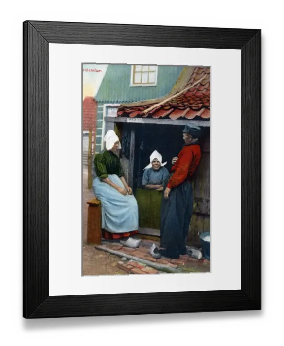 Framed Print : Local Folk at Volendam, The Netherlands Framed Print : Local Folk at Volendam, The Netherlands