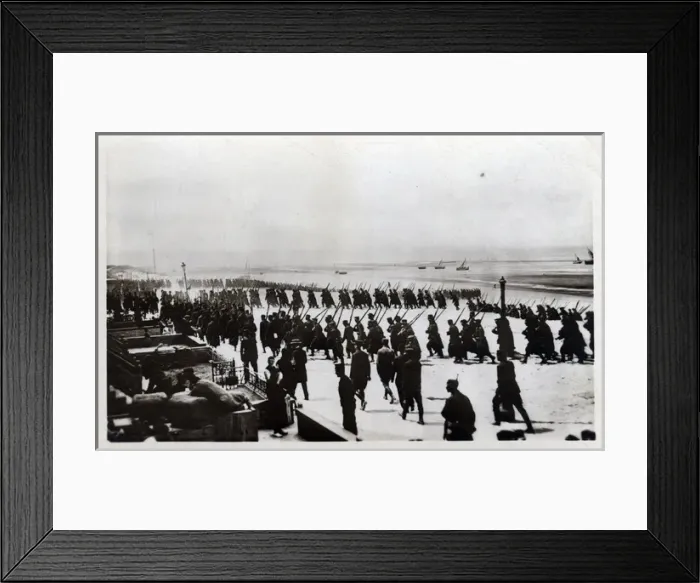Framed Print : Belgian Army returns from Exercises - Dunkirk - July 1915 Framed Print : Belgian Army returns from Exercises - Dunkirk - July 1915