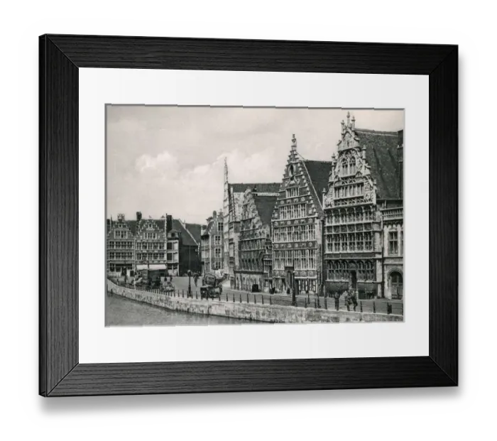 Framed Print : The Graslei - quay on the right bank of the River Lys, Ghent Framed Print : The Graslei - quay on the right bank of the River Lys, Ghent