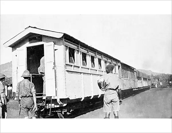 Hospital carriage, Bura, Kenya, East Africa, WW1