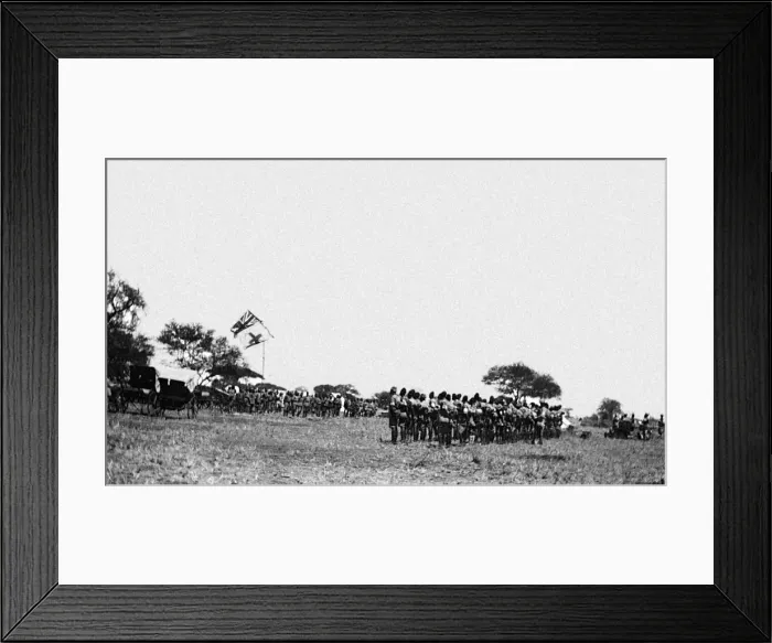 Framed Print : Ambulance team muster, Bura Camp, Kenya, WW1
