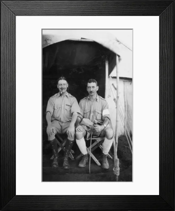 Framed Print : Styles Webb and NP Jewell at Maktau Camp, Kenya, WW1 Framed Print : Styles Webb and NP Jewell at Maktau Camp, Kenya, WW1