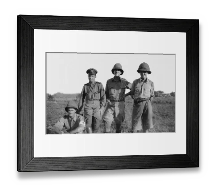 Framed Print : Major Harris with Field Ambulance Unit, WW1 Framed Print : Major Harris with Field Ambulance Unit, WW1