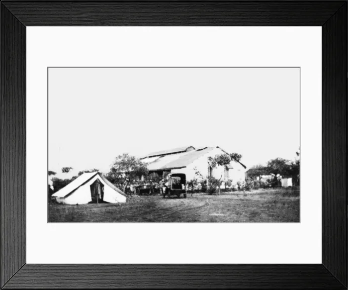 Framed Print : DCs house near Kilimanjaro, East Africa, WW1 Framed Print : DCs house near Kilimanjaro, East Africa, WW1