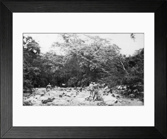 Framed Print : Soldiers camping at the Lumi River, East Africa, WW1 Framed Print : Soldiers camping at the Lumi River, East Africa, WW1