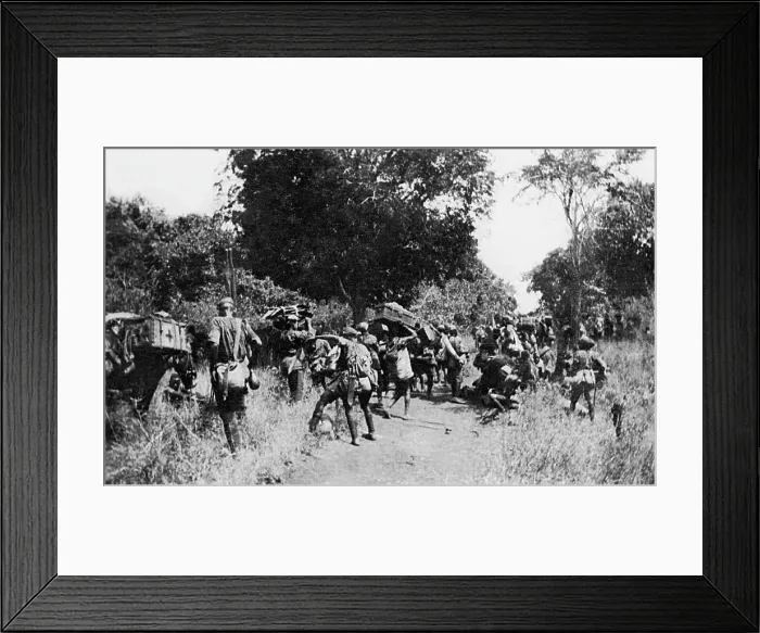 Framed Print : Transporting supplies to Handeni, East Africa, WW1 Framed Print : Transporting supplies to Handeni, East Africa, WW1