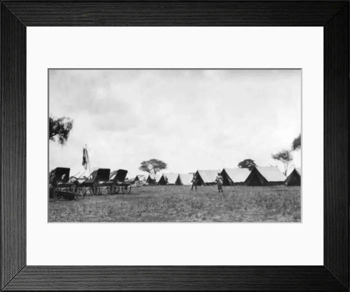 Framed Print : Casualty clearing station, Lindi area, East Africa, WW1 Framed Print : Casualty clearing station, Lindi area, East Africa, WW1