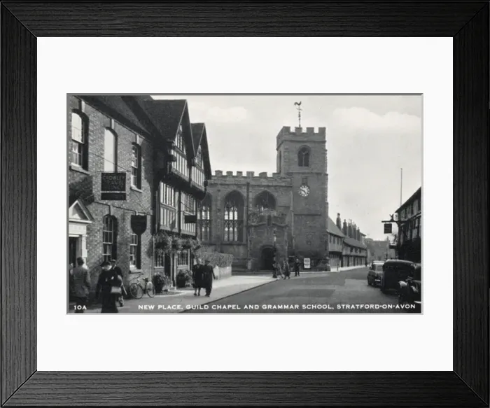 Framed Print : New Place, Guild Chapel and Grammar School, Stratford Framed Print : New Place, Guild Chapel and Grammar School, Stratford