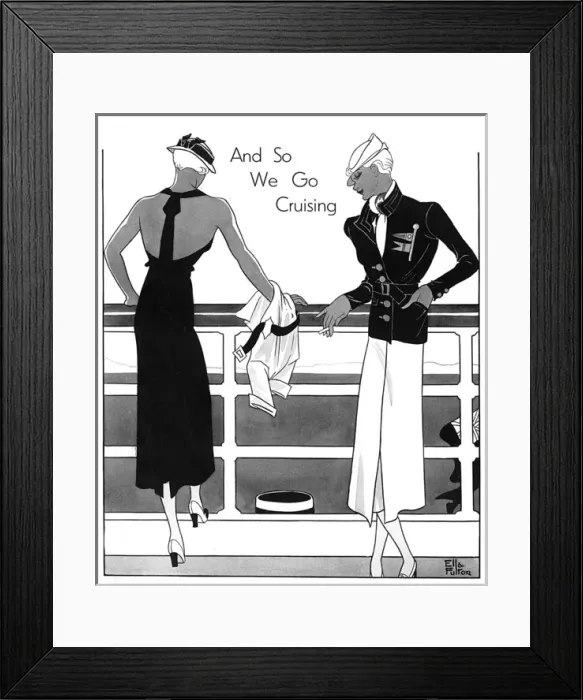 Framed Print : Matita outfits for cruising, 1933 Framed Print : Matita outfits for cruising, 1933