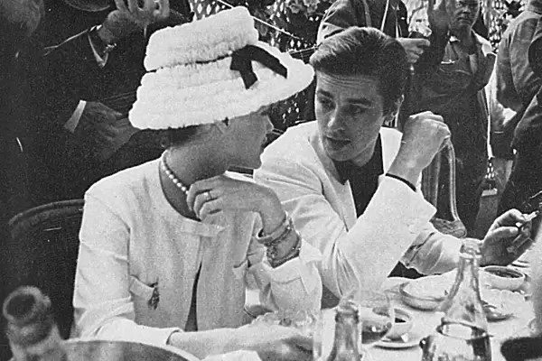 Romy Schneider and Alain Delon at Cannes, 1962