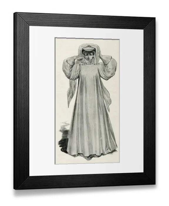 Framed Print : Woman wearing motor-coat 1905 Framed Print : Woman wearing motor-coat 1905