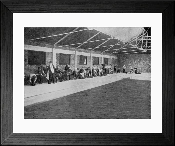 Framed Print : Swimming Bath at Barnardos Boys Garden City, Woodford Brid Framed Print : Swimming Bath at Barnardos Boys Garden City, Woodford Brid