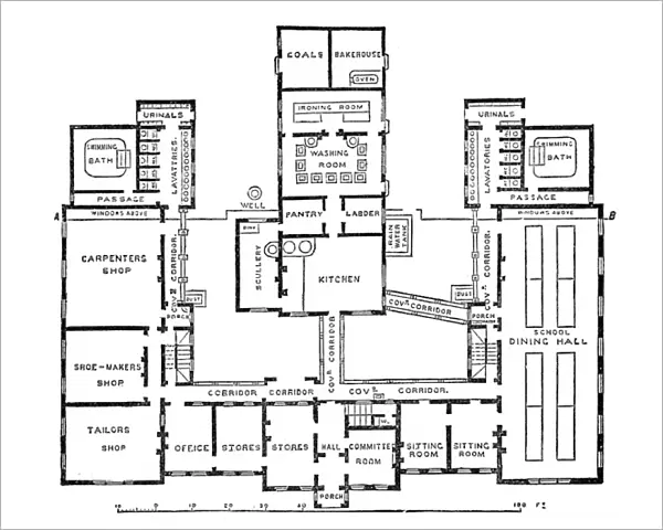 Bisley Farm School No. 2 Ground-floor Plan