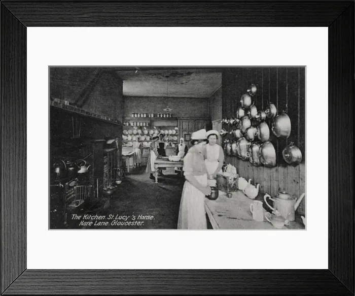 Framed Print : Kitchen at St Lucys Home, Gloucester Framed Print : Kitchen at St Lucys Home, Gloucester