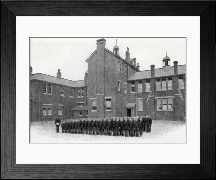 Framed Print : Beacon Truant Industrial School, Lichfield - Drill Framed Print : Beacon Truant Industrial School, Lichfield - Drill