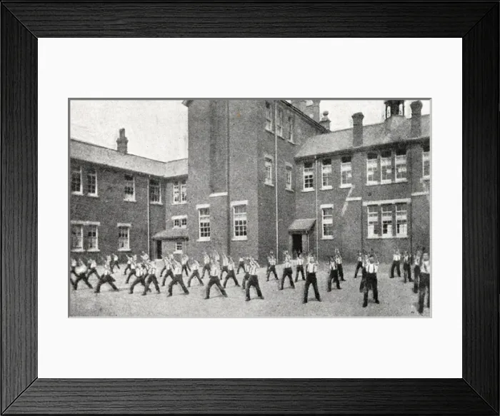 Framed Print : Beacon Truant Industrial School, Lichfield - Drill Framed Print : Beacon Truant Industrial School, Lichfield - Drill