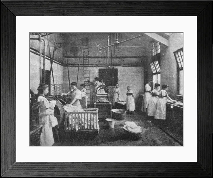 Framed Print : Waifs and Strays Society Leeds St Chads Home Laundry Framed Print : Waifs and Strays Society Leeds St Chads Home Laundry