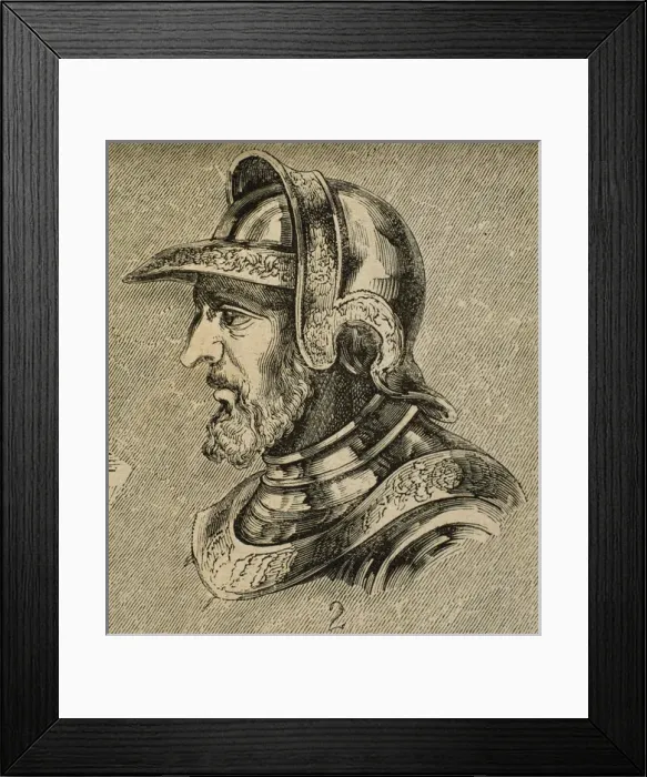 Framed Print : Alaric II. Visigothic king (484-507). Eurico successor and s Framed Print : Alaric II. Visigothic king (484-507). Eurico successor and s