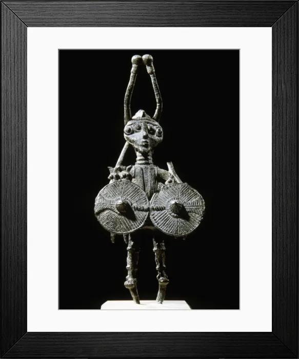 Framed Print : Italy. Sardinia. Nuragic civilization. Statuette of a warrio
