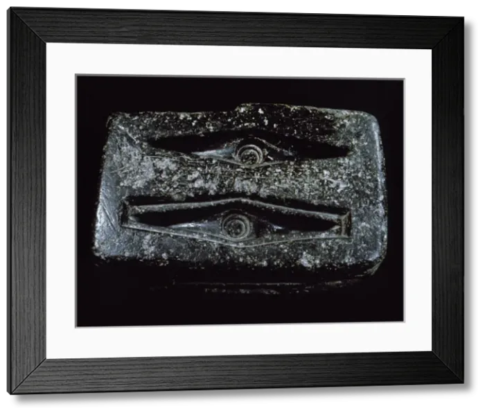Framed Print : Sardinia. Nuragic civilization. Matrix used in the fusion of Framed Print : Sardinia. Nuragic civilization. Matrix used in the fusion of