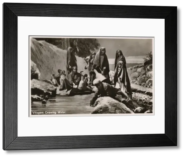 Framed Print : Villagers drawing water, Iraq Framed Print : Villagers drawing water, Iraq