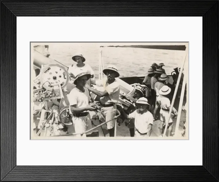 Framed Print : HMS Enterprise, anti-aircraft crew, Dar-es-Salaam Framed Print : HMS Enterprise, anti-aircraft crew, Dar-es-Salaam