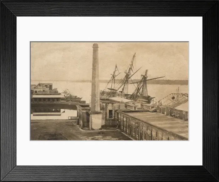 Framed Print : Damaged ship at a quayside Framed Print : Damaged ship at a quayside