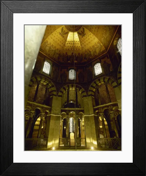 Framed Print : Carlolingian art. Germany. Aachen Cathedral. Palatine Chapel Framed Print : Carlolingian art. Germany. Aachen Cathedral. Palatine Chapel