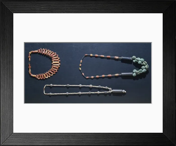 Framed Print : Quimbay civilization (Colombia). 500-1500. Beaded necklaces