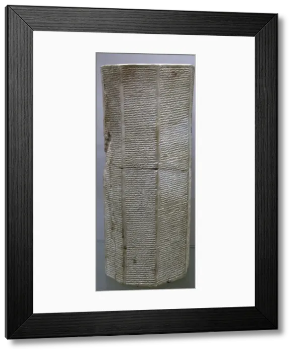Framed Print : Octagonal clay prism (ca. 1100 BC) - annals of the Assyrian Framed Print : Octagonal clay prism (ca. 1100 BC) - annals of the Assyrian