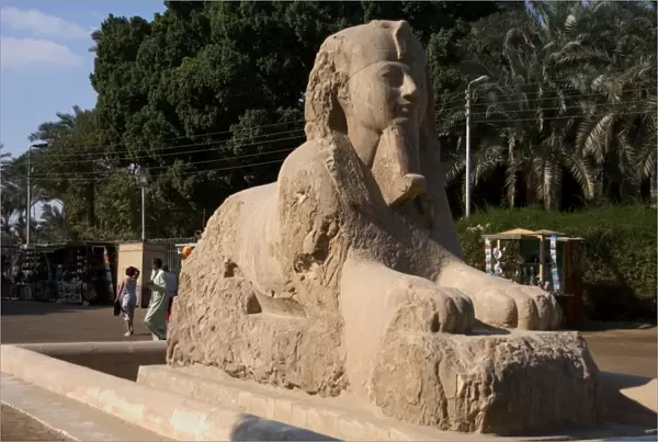 Egypt. Sphinx of Memphis. Alabaster