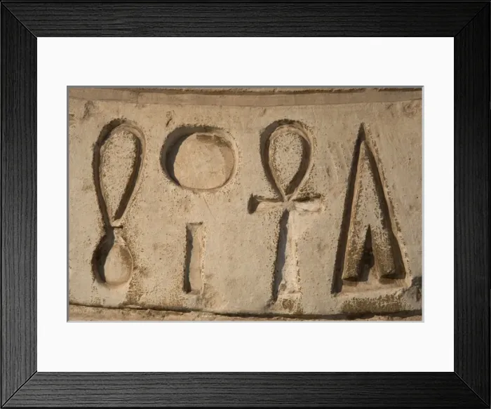 Framed Print : Egypt. Hieroglyphic writing