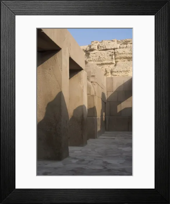 Framed Print : Egypt. Giza. Khafres Valley Temple. Pink granite and alabas Framed Print : Egypt. Giza. Khafres Valley Temple. Pink granite and alabas