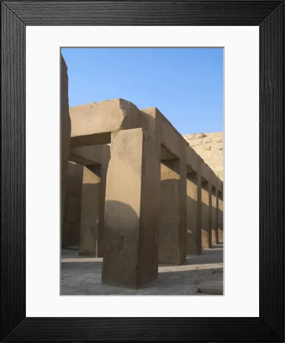 Framed Print : Egypt. Giza. Khafres Valley Temple. Pink granite and alabas Framed Print : Egypt. Giza. Khafres Valley Temple. Pink granite and alabas