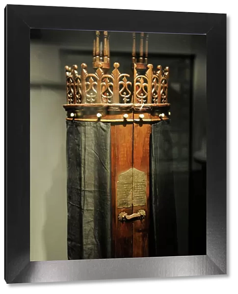 Judaism. Torah scroll case wrapped in black. Libya, 1889