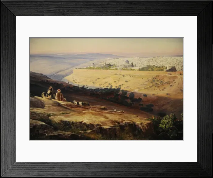 Framed Print : Edward Lear (1812-1888). Jerusalem from the Mount of Olives Framed Print : Edward Lear (1812-1888). Jerusalem from the Mount of Olives