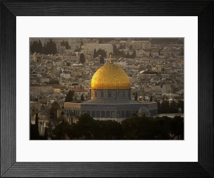 Framed Print : Isral. Old City of Jerusalem. Temple Mount. View of Dome of Framed Print : Isral. Old City of Jerusalem. Temple Mount. View of Dome of