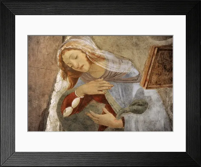 Framed Print : Sandro Botticelli (1445-1510). The Annunciation, 1481. Virgi Framed Print : Sandro Botticelli (1445-1510). The Annunciation, 1481. Virgi