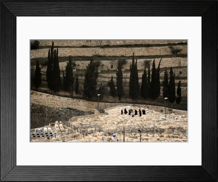 Framed Print : Orthodox Jews. Ritual. Mount of Olives Jewish Cemetery. Jeru Framed Print : Orthodox Jews. Ritual. Mount of Olives Jewish Cemetery. Jeru