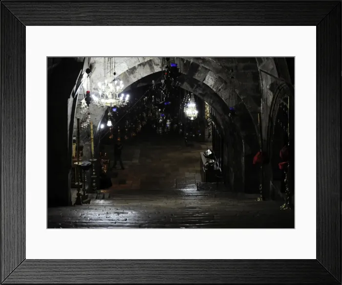 Framed Print : Israel. Jerusalem. Tomb of the Virgin Mary. The entrance sta Framed Print : Israel. Jerusalem. Tomb of the Virgin Mary. The entrance sta