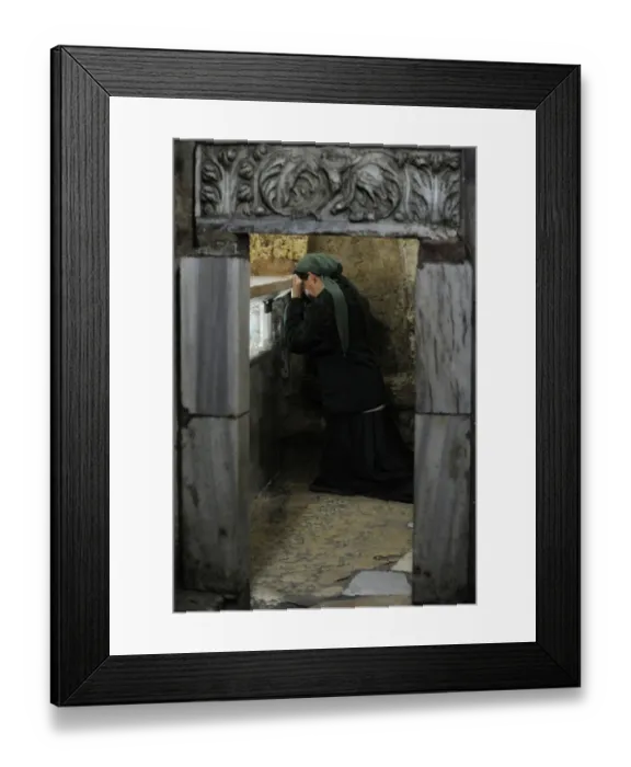 Framed Print : Israel. Jerusalem. Tomb of the Virgin Mary. Woman praying Framed Print : Israel. Jerusalem. Tomb of the Virgin Mary. Woman praying