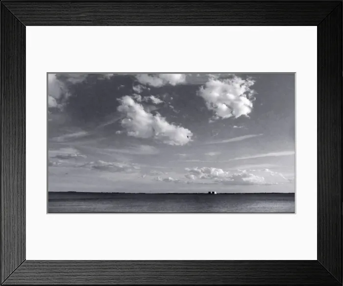 Framed Print : View of Bradwell power station across Blackwater estuary Framed Print : View of Bradwell power station across Blackwater estuary