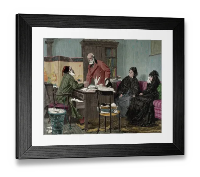 Framed Print : Divorce. by Ballarin, 1877 Framed Print : Divorce. by Ballarin, 1877
