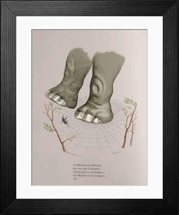 Framed Print : Caricature of The private and public life of animals, by J. J Framed Print : Caricature of The private and public life of animals, by J. J