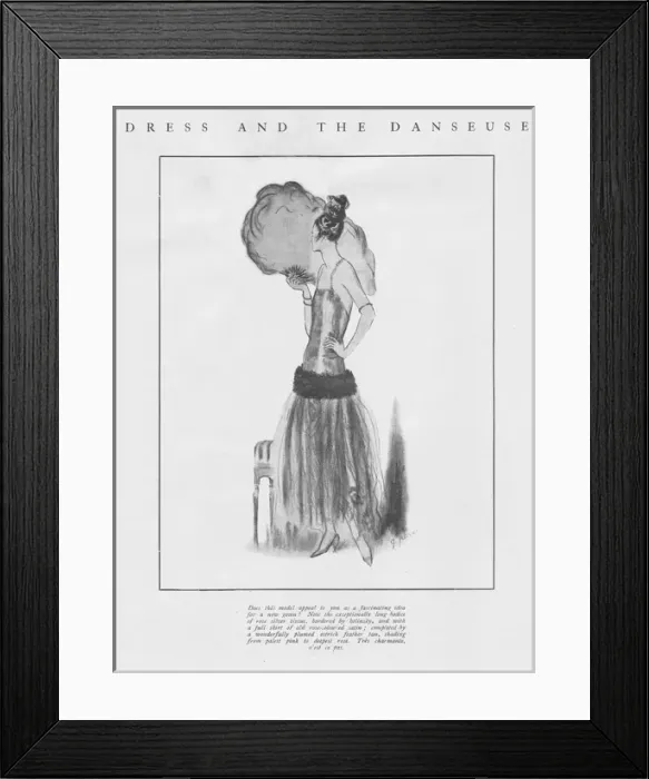 Framed Print : Dress and the Danseuse - beautiful model sketched in Paris b Framed Print : Dress and the Danseuse - beautiful model sketched in Paris b
