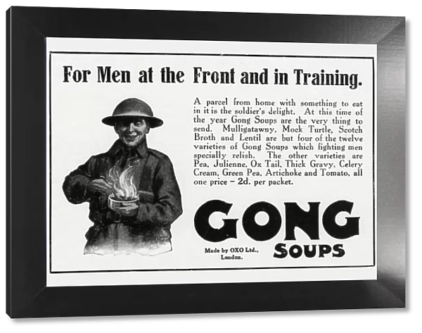 Advert for Gong soup 1916